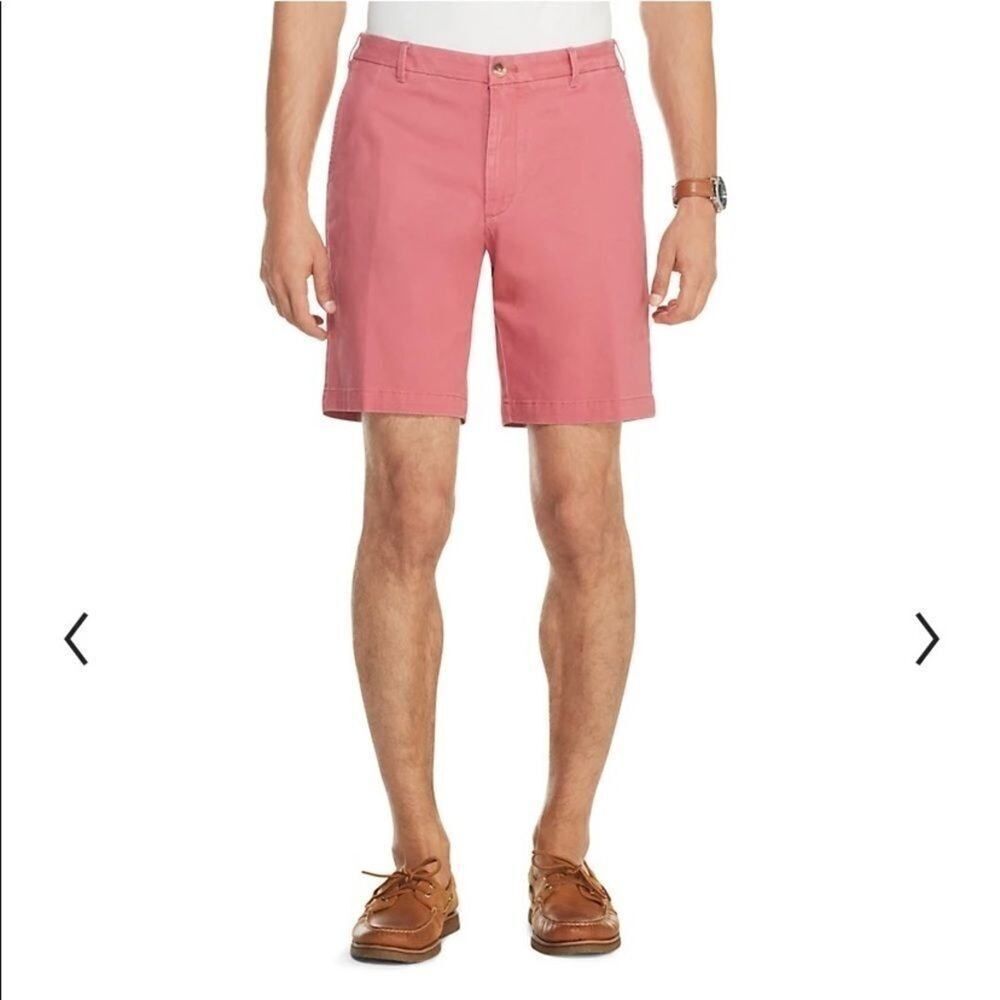Shorts Men’s IZOD flat Front shorts 32 Light Red
